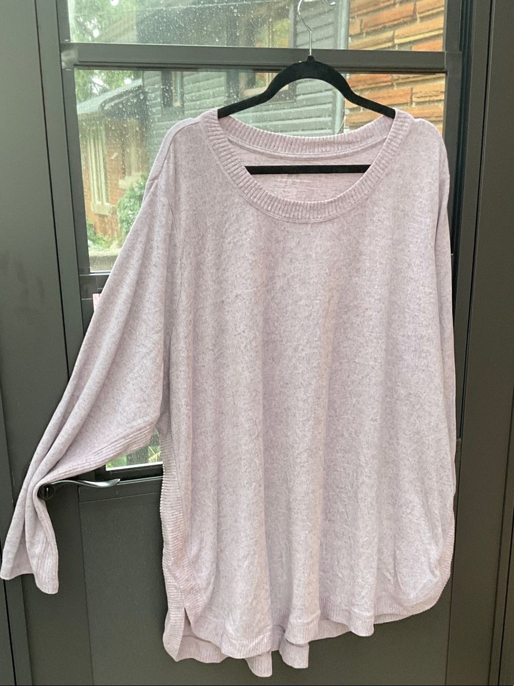 Relaxed Crewneck Sweater in Light Lavender